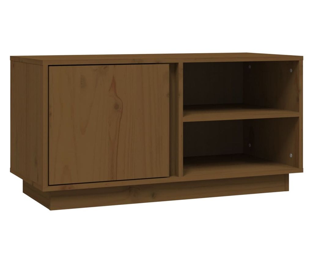 TV ormarić smeđa boja meda 80x34x40,5 cm od masivne borovine 