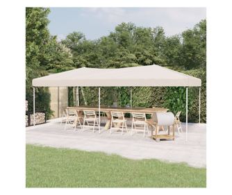 Hajtogatható krémszínű parti sátor, 3x6 m