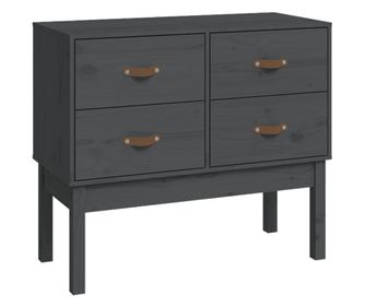 Dulap consola, gri, 90x40x78 cm, lemn masiv de pin