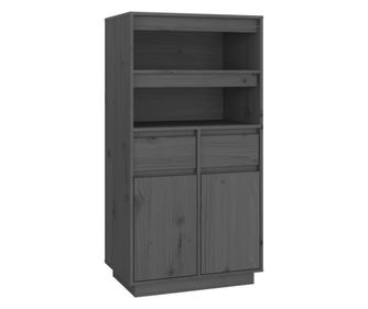 Visoka omara siva 60x40x116,5 cm trdna borovina