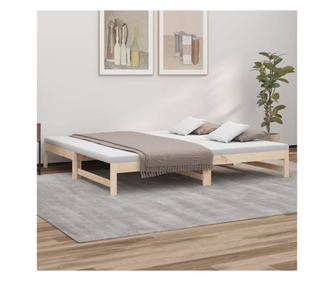 Разтегателно канапе, 2x(80x200) cm, масивна борова дървесина