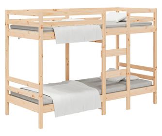 Двуетажно легло, 90x200 см, борово дърво масив