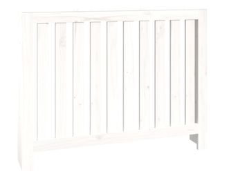 Pokrov za radiator bela 108,5x19x84 cm trdna borovina