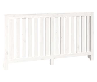 Pokrov za radiator bela 153x19x84 cm trdna borovina