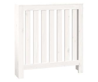 Pokrov za radiator bela 79,5x19x84 cm trdna borovina