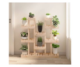 Stalak za biljke, 104,5x25x109,5 cm, masivna borovina