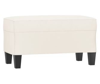 krémszínű műbőr pad 70 x 35 x 41 cm
