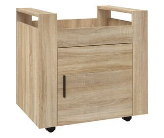 Kolica za radni stol boja hrasta 60x45x60 cm konstruirano drvo