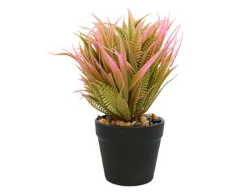 Cserepes virágcsokor, rózsaszín, műanyag, 20Cm