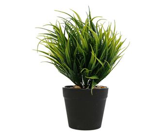 Cserepes virágcsokor, zöld, műanyag, 20cm