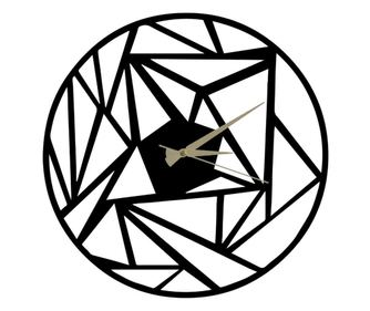 Часовник Bystag 826PIR2059, Стенен, 50х50 см, 2 мм, Метал, Кука за закачане, Черен