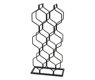 Υποστήριξη 8 μπουκαλιών κρασιού Home&Styling Collection, μέταλλο, 23x11x48 εκ., μαύρο