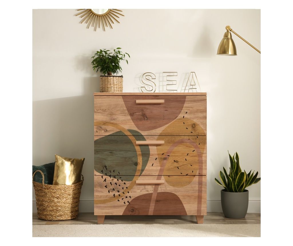 Chest of Drawers, Atlantic Pine, Leva Gravis Form