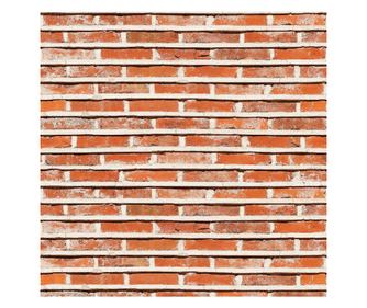Samolepicí a omyvatelná tapeta na zeď Cihlová zeď tenká červená a oranžová, 250 x 200 cm