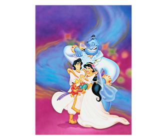 Самозалепващи и миещи се тапети за стена Genie and Aladdin, 150 x 205 cm