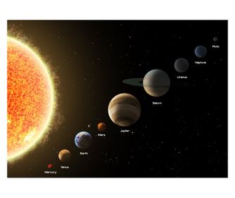 Samoljepljiva i periva tapeta za zid Sunčev sustav3, 350 x 250 cm