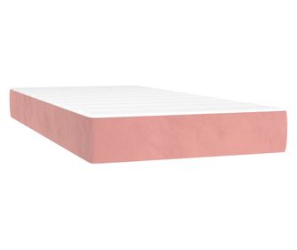 Madrac s džepičastim oprugama rozi 90 x 200 x 20 cm baršunasti