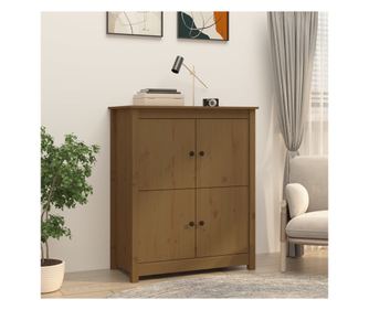 Stojalo, medeno rjavo, 83x41,5x100 cm, masivno borovo les.