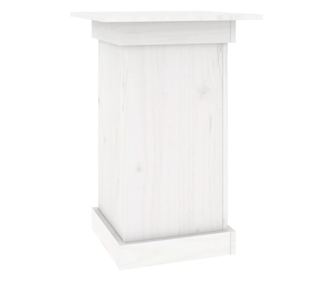 Stalak za cvijeće bijeli 40 x 40 x 60 cm od masivne borovine