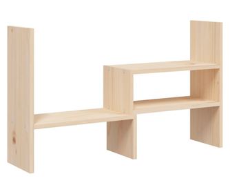 Поставка за монитор, (39-72)x17x43 см, бор масив