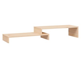 Поставка за монитор, (52-101)x22x14 см, бор масив