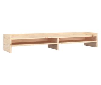 Поставка за монитор, 100x24x16 см, бор масив