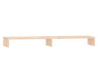 Поставка за монитор, 100x27x10 см, бор масив