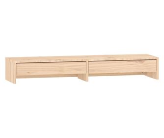 Поставка за монитор, 100x27x15 см, бор масив