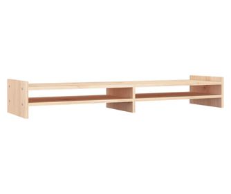 Поставка за монитор, 100x27x15 см, бор масив