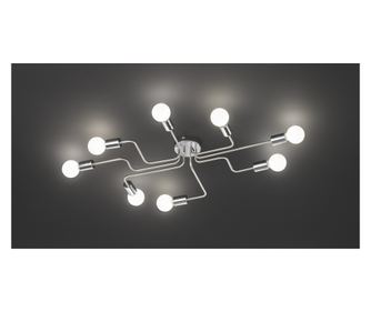 Lustra WOFI Sara 8 Surse E27 Nichel 100cm