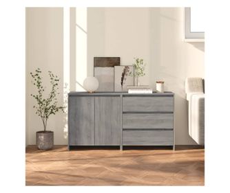 Szrke Sonoma, 2 rszes komd, laminlt fa