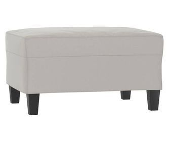 Podnožka světle šedá 70 x 55 x 41 cm tkanina z mikrovlákna