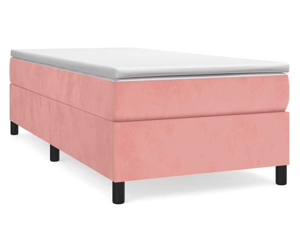 Box spring krevet s madracem ružičasti 80 x 200 cm baršunasti 