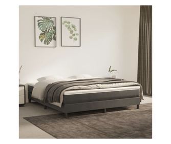 Στρώμα Κρεβατιού με Ανεξάρτητα Ελατήρια Dark Grey 180x200x20 cm Βελούδο