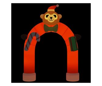 Božićni luk na napuhavanje s LED diodama, 380 cm