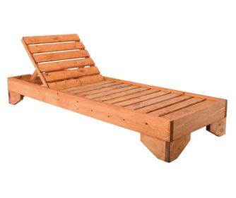 Дървен шезлонг VERANO Ε225.1W цвят бор