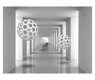 Fototapeta Tunel s bijelim kuglicama2, 350 x 200 cm