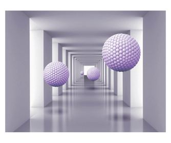 Fototapeta Tunel s ljubičastim kuglicama, 200 x 150 cm