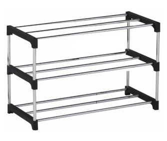 Поставка за обувки Montego черен хром 80x31x49.5 см
