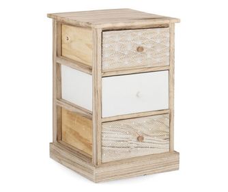 Finnley 3 fiókos fa komód, 40x29x58 cm
