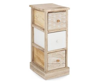 Finnley dřevěná komoda se 3 zásuvkami 26x32x62 cm