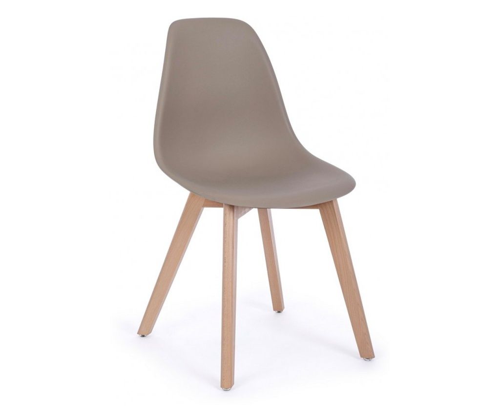 Set of 4 Beige Chairs 51.5x46.5x86 cm