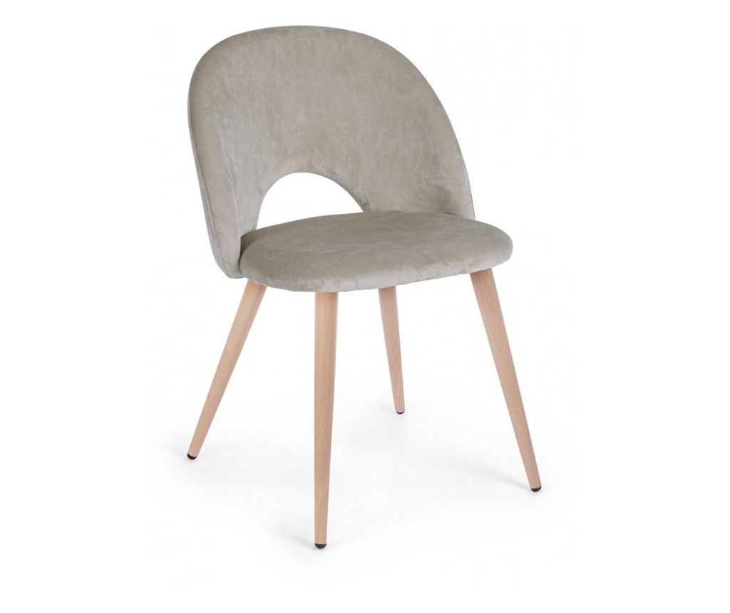 4 darabos Linzey szürke bársony szék szett 53x60x82 cm