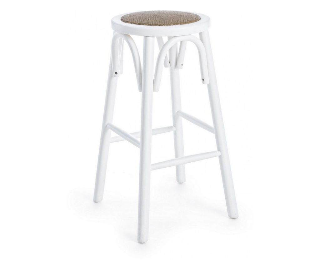 Scaun bar alb Circle 40x73 cm