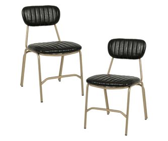 Set 2 črnih stolov Addy 44x55x75x46v