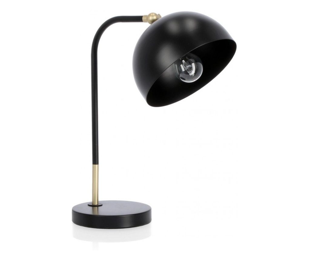 Set 2 veioze metal negru Glasgow 32.5x20x41 cm