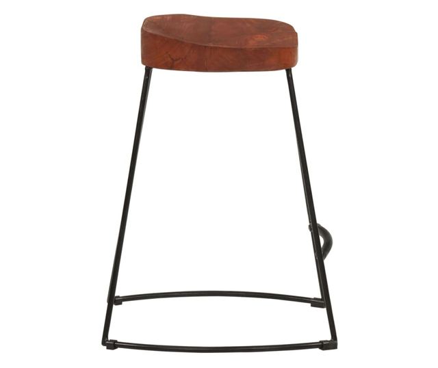 Barski stol Gavin 2 kosa 45x38x53 cm trden mangov les