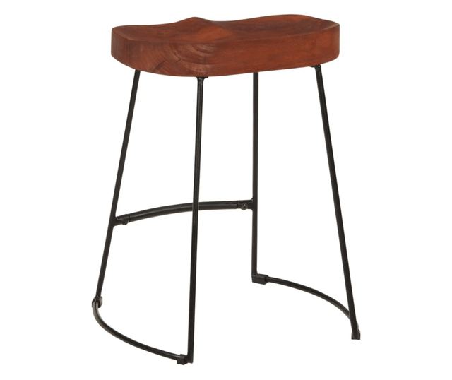 Barski stol Gavin 2 kosa 45x38x53 cm trden mangov les