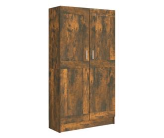 füstös tölgyszínű szerelt fa könyvszekrény 82,5x30,5x150 cm