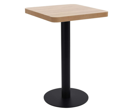 Bistro miza svetlo rjava 50x50 cm mediapan